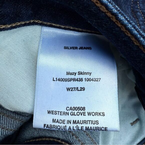 Silver Jeans Mazy Skinny Jeans Dark Wash 27 x 29 - Picture 6 of 11